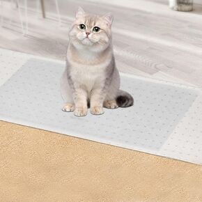 36"/3FT Cat Carpet Protector for Pets - Plastic Carpet Protector for Doorway,Non-Slip & Easy to Cut Cat Carpet Protector Mat,Under Door Carpet Scratch Stopper w/Extra Anti Scratch Furniture Protector
