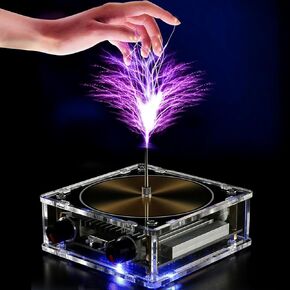 HOTBEST Musical Tesla Coil, Bluetooth Music Tesla Coil, Touchable Artificial Spark Gap Arc Generator, Wireless Transmission Experiment Model, Science Teaching Tool Desktop Toy