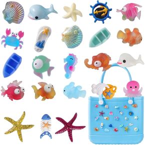 Charms for Bogg Bag,Flower and Butterfly Beach Bag Accessory,Compatible with Simply Southern Bags