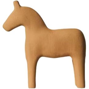 Wooden Dala Horses, Dalecarlian Horse Figurines, Christmas Ornament Decor for Home (Blue, Small)
