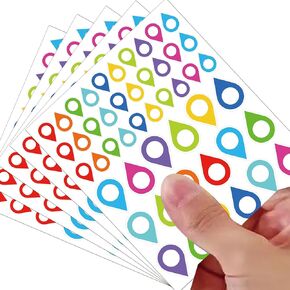 Colorful Map Location Marker Pointer Vinyl Stickers - Self Adhesive Map Indicator Labels 240 Pcs