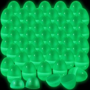 ShinyRelief 36 Pcs Glow in the Dark Easter Eggs 2.4 Inch Plastic Fillable Eggs Bulk,easter Basket Stuffers Gifts Party Favors Decorations Supplies(Purple)