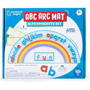 Educational Insights ABC Arc Mat AlphaMagnets® Small Group Set - Alphabet Puzzles for Kids, Letter Learning Kit, Preschool Classroom Must Haves, Magnetic Blocks, Fine Motor Toys for Toddlers Ages 3-5