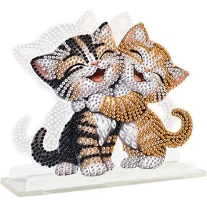 Diamond Art Napkin Holder Diamond Painting Napkin Holder Diamond Painting Special Shape Napkin Holder for Table Diamond Art Kit Acrylic Paper Towel Holder Gem Art Paper Napkin Holder Cat