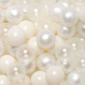 Realhaha Ball Pit Balls 100 Play Balls Plastic Balls for Baby Girls Toddlers Kids Play Tent Pool Playhouse Playpen Party Decoration 2.2 2.36 2.75 Inch