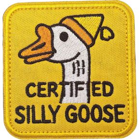 Funny Animal Goose Patch: Cute Military Morale Patch Meme Patch Mello Patch - Hook and Loop - Embroidered Emblem Fastener for Tactical Backpack Vest Jean Helmet Dog Harnesses Gym Bag