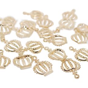 20pcs 3d Flat Gold Mini Mini alloy crown charms arvants diy referting refertes revents rependant for crafting (50pcs -3d)