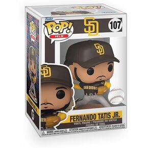 Baseball: Padres - Fernando Tatis Jr. Throwing Vinyl Figure Collectibles Bundle with Compatible Funko Pop Box Protector