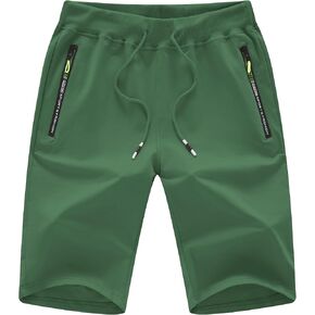 CREATMO US Men's Shorts Zipper Pocket Elastic Waist Stretch Summer Casual Beach in Saudi Arabia