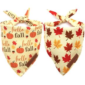 Realeaf Easter Dog Bandanas 2 Pack, Triangle Reversible Pet Scarf for Boy and Girl, Premium Durable Fabric, Holiday Bandana for Small Medium Large and Extra Large Dogs (X-Large)