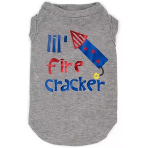 American Flag Popsicle 4th of July Funny Graphic Puppy Clothes Memorial Day, Independence Day, Holiday Dog Clothes for Small Dogs Boy Girl, Pet Cat Outfit (X-Large, Firecracker)