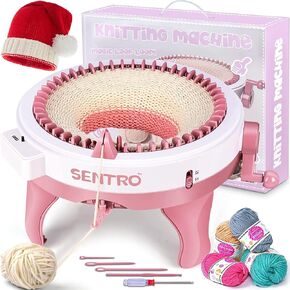 WISHRUN Knitting Machine, 48 Needle Knitting Machines with Row Counter, DIY Knitting Machines Board Rotating Knitting Loom for Adults and Kids, for Scarf Hat Socks Gloves