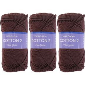 Threadart 100% Pure Cotton Crochet Yarn Size 2 | 50 gram Skeins |165 yds per Skein | Fine #2 | Periwinkle | Color 3548