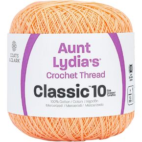 Coats Crochet Classic Crochet Thread, 10, Light Peach, 1050 Foot