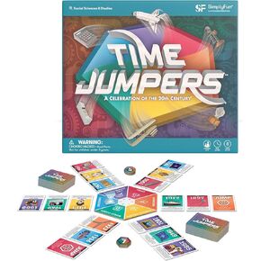 SimplyFun Time Jumpers - Educational Kids’ Game - Learn About History & Geography While Having Fun - 2-5 Player, for Ages 8 & Up