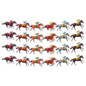 Kentucky Derby Horse Racing Banner 4pcs Pre-Assembled Run for the Roses Garland Kentucky Derby Decorations Hanging Banners Sign Party Decorations for Mantle,Porch,Party Supplies