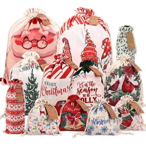 Extra Large Christmas Gift Bags Bulk - 4 Pack Giant Xmas Gift Wrapping Bag for Present 54.3 x 36.2", Big Heavy Duty Santa Sacks Jumbo Plastic Gift Bags Oversized Holiday Present Bags with Tag & Tie