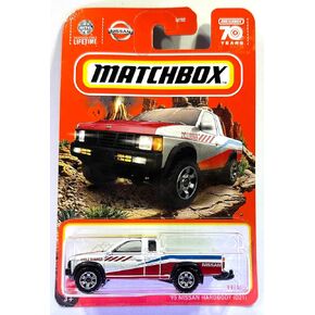 Matchbox - Nissan HARDBODY (D21) '95 - White/Red - Matchbox 70 Years - 2023 - Mint/NrMint Ships Bubble Wrapped in a Sized Box
