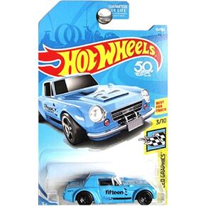 Hot Wheels 2018 50th Anniversary HW Speed Graphics Datsun Fairlady 2000 55/365, Light Blue