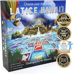 Latice Hawaii Strategy Board Game - The Multi-Award-Winning Smart New Family Board Game For 2 Players, Intelligent Fun for Creative People.