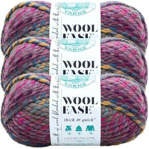 (3 Pack) Lion Brand Yarn 640-611 Wool-Ease Thick and Quick Yarn, Astroland3
