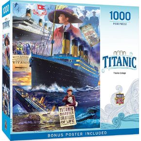 MasterPieces 1000 Piece Jigsaw Puzzle for Adults, Family, Or Youth - Titanic Collage - 19.25"x26.75"