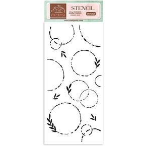 Stamperia Stencil 4.72"X9.84"-Create Happiness Welcome Home Garlands -KSTDL76