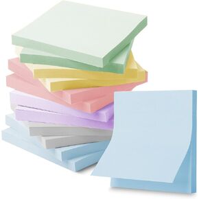 Mr. Pen- Bulk Sticky Notes, Morandi Colors Self-Stick Aesthetic, Colorful, 3"x3", 12 Pads