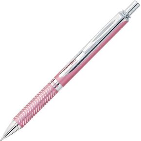 PENTEL EnerGel Alloy RT Premium Liquid Gel Pen, (0.7mm), Medium Line, Pink Barrel, Black Ink (BL407P-A)