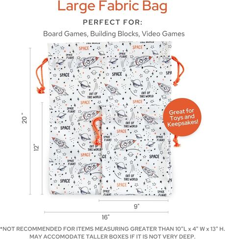 Gather & Knot Drawstring Gift Bags | Premium Canvas | 20" Large 12" Small | Reusable Fabric Wrap for Baby Shower or Boy Birthday | Dinosaur in Kuwait