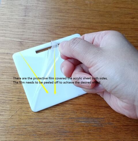 12pcs of Badge Buddy Acrylic Blank, Clear Badge Holder Buddy Base,Rectangular Acrylic Blank with Slot for Id Badges (Vertical, Clear) in Kuwait