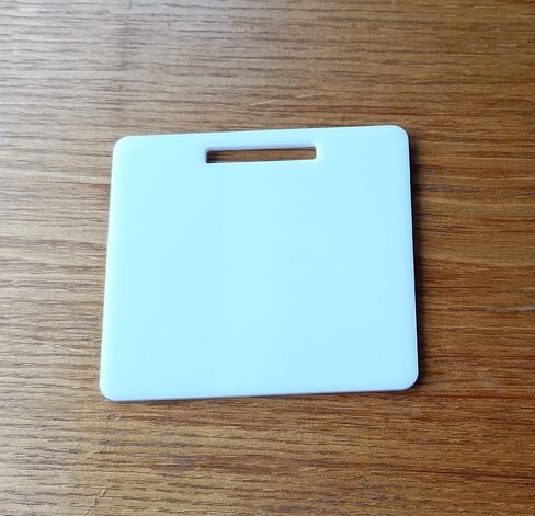 12pcs of Badge Buddy Acrylic Blank, Clear Badge Holder Buddy Base,Rectangular Acrylic Blank with Slot for Id Badges (Vertical, Clear) in Kuwait