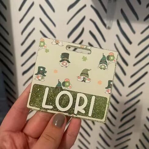 12pcs of Badge Buddy Acrylic Blank, Clear Badge Holder Buddy Base,Rectangular Acrylic Blank with Slot for Id Badges (Vertical, Clear) in Kuwait