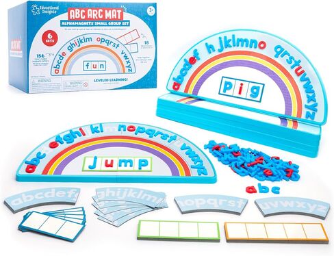 Educational Insights ABC Arc Mat AlphaMagnets® Small Group Set - Alphabet Puzzles for Kids, Letter Learning Kit, Preschool Classroom Must Haves, Magnetic Blocks, Fine Motor Toys for Toddlers Ages 3-5 in Saudi Arabia