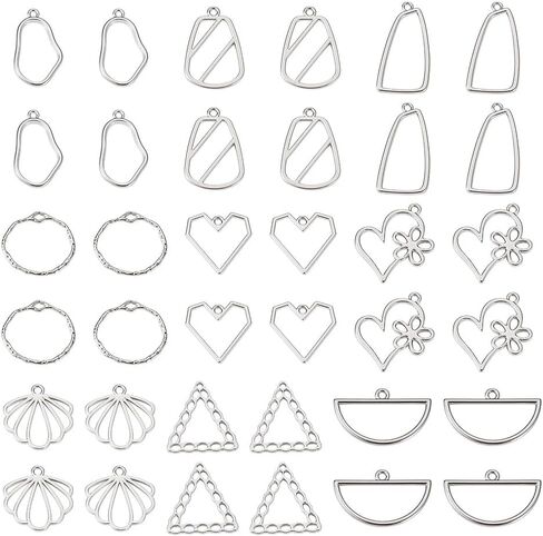 KISSITTY 120Pcs Butterfly Cactus Alloy Open Back Bezel Charms Hollow Cactus Butterfly Frame Pendants Pressed Flower Charms for DIY UV Resin Jewelry Making Crafts in Saudi Arabia