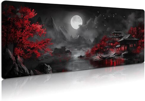Extended Gaming Mouse Pad, Large Mouse Mat 3 mm Nature Rubber Base Mousepad with Stitched Edges, Non-Slip Desk Mat for Office Home Great Gift 31.5x11.8 Inch (Dark Canyon 5) in Saudi Arabia