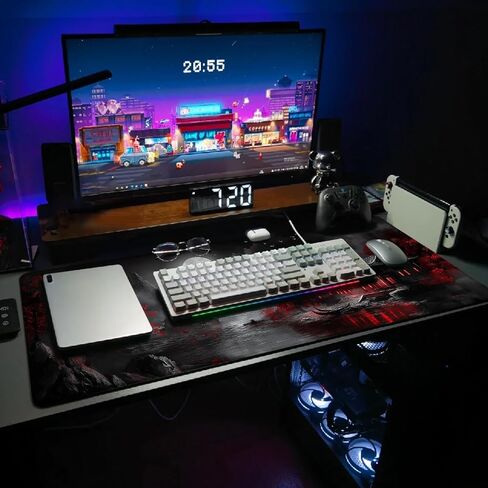 Extended Gaming Mouse Pad, Large Mouse Mat 3 mm Nature Rubber Base Mousepad with Stitched Edges, Non-Slip Desk Mat for Office Home Great Gift 31.5x11.8 Inch (Dark Canyon 5) in Saudi Arabia