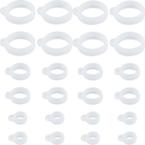 GORGECRAFT 60Pcs 3 Sizes Silicone Rubber Rings Anti-Lost Adjustable Holder Multipurpose Cases Necklace Lanyard Replacement Pendant Carrying Kit for Pens Keychains Office Sport 8mm 13mm 20mm in Kuwait