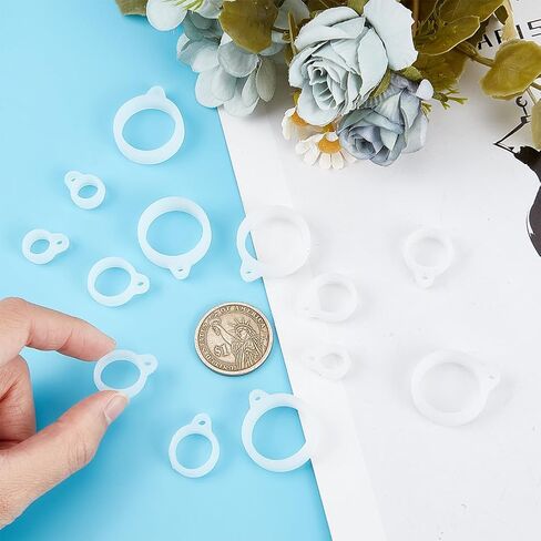 GORGECRAFT 60Pcs 3 Sizes Silicone Rubber Rings Anti-Lost Adjustable Holder Multipurpose Cases Necklace Lanyard Replacement Pendant Carrying Kit for Pens Keychains Office Sport 8mm 13mm 20mm in Kuwait