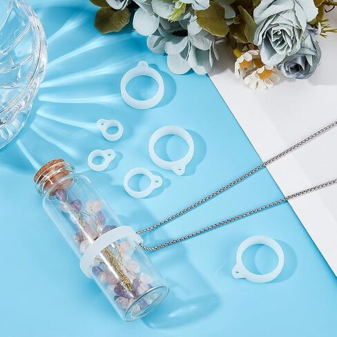 GORGECRAFT 60Pcs 3 Sizes Silicone Rubber Rings Anti-Lost Adjustable Holder Multipurpose Cases Necklace Lanyard Replacement Pendant Carrying Kit for Pens Keychains Office Sport 8mm 13mm 20mm in Kuwait