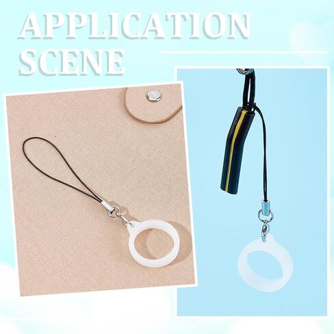 GORGECRAFT 60Pcs 3 Sizes Silicone Rubber Rings Anti-Lost Adjustable Holder Multipurpose Cases Necklace Lanyard Replacement Pendant Carrying Kit for Pens Keychains Office Sport 8mm 13mm 20mm in Kuwait