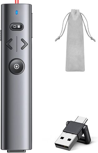 DINOSTRIKE Wireless Presenter Remote Presentation Clicker,RF 2.4GHz USB Presentation Pointer with Volume Control Slide PowerPoint Clicker for Computer Laptop Mac in Kuwait