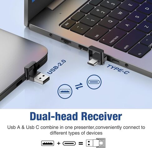 DINOSTRIKE Wireless Presenter Remote Presentation Clicker,RF 2.4GHz USB Presentation Pointer with Volume Control Slide PowerPoint Clicker for Computer Laptop Mac in Kuwait