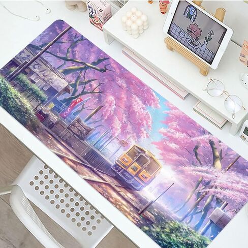 Sunflowers Leopard Large Mouse Pad, PU Leather Desk Pad Protector, Non-Slip Computer Desk Writing Mat, Gaming Keyboard Mouse Pad, Office Desk Accessories in Saudi Arabia