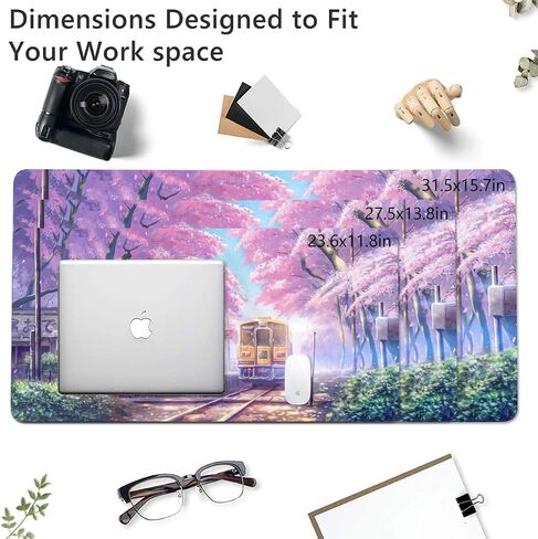 Sunflowers Leopard Large Mouse Pad, PU Leather Desk Pad Protector, Non-Slip Computer Desk Writing Mat, Gaming Keyboard Mouse Pad, Office Desk Accessories in Saudi Arabia