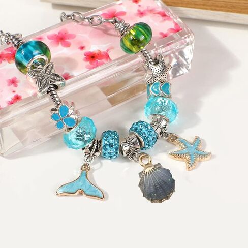WOCRAFT Assorted Enamel Marine Sea Life Shell Charms for Jewelry Making Enamel Ocean Starfish Conch Shell Bracelet Charm Necklace Earrings Accessories DIY Crafts (Seashell-M156-60pcs) in Saudi Arabia