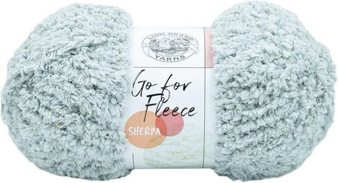 Lion Brand Go for Fleece Sherpa Fern 937-171 (3-Skeins - Same Dye Lot) Jumbo #7 Polyester Yarn for Crocheting and Knitting with Project Bag in Saudi Arabia