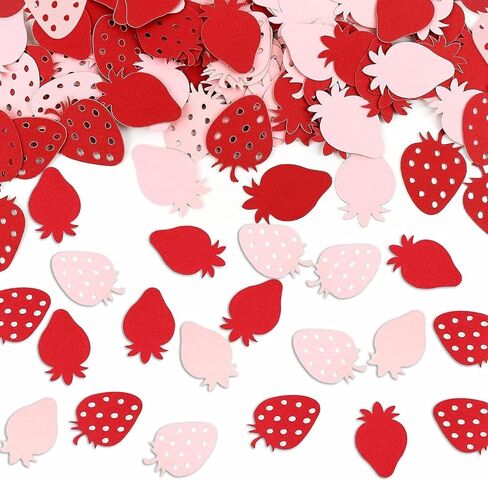 Strawberry Baby Shower Decorations a Berry Sweet Baby Is On The Way Banner with Strawberry Confetti for Strawberry Party Decoration Berry First Birthday Gender Reveal Party Supplies (Red) in Saudi Arabia