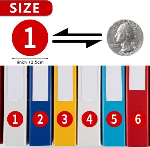 1-25 Circle Numbered Vinyl Stickers,Anti-Fading Waterproof 1 in Self Adhesive Die Cut Consecutive Number Vinyl Decal,Production and Fitness Equipment Flexible Small 1-10 Number Stickers （Red） in Kuwait