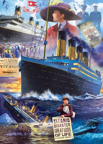 MasterPieces 1000 Piece Jigsaw Puzzle for Adults, Family, Or Youth - Titanic Collage - 19.25"x26.75" in Kuwait